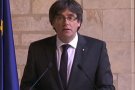 Puigdemont trasllada al Parlament la potestat per declarar la independència