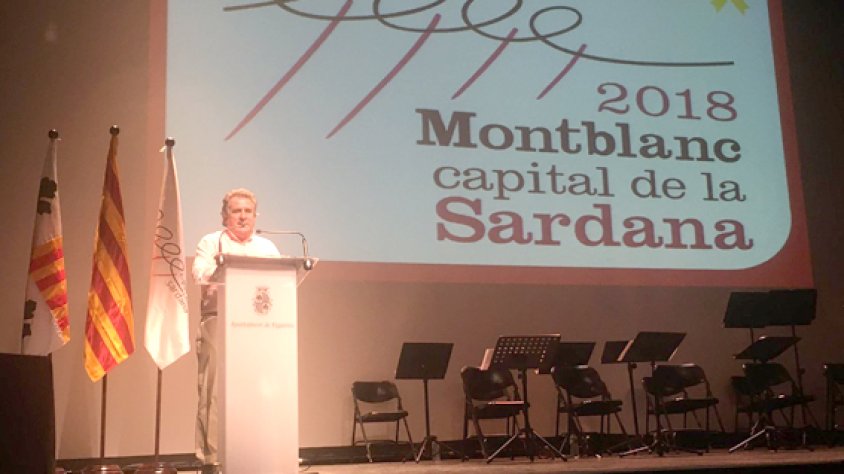 Josep Andreu en l'acte de Figueres el divendres 3 de novembre