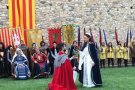 Amb motiu de la diada, Sant Jordi entrega la rosa a la Princesa