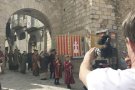 Montblanc rep la visita d’una televisió russa durant la Setmana Medieval