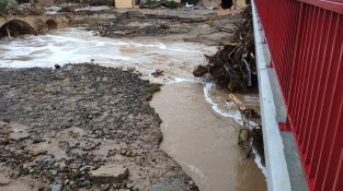 FOTOS. El Pont Vell, la zona més afectada per la riuada a Montblanc