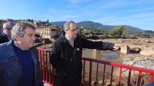El president Quim Torra torna a visitar els punts afectats pel desbordament del Francolí