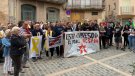 Imatges de les concentracions als ajuntaments de la comarca amb motiu de la sentència