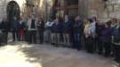 Minuts de silenci en solidaritat als afectats pels aiguats