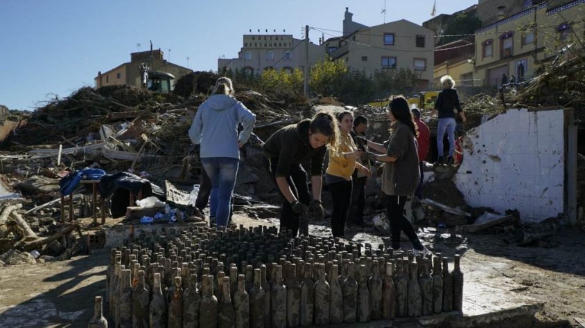 Un moment molt solidari