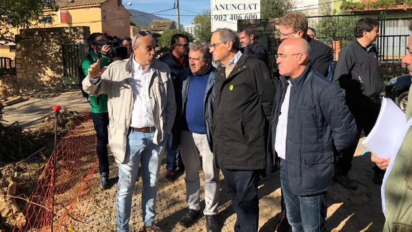 El president Quim Torra torna a visitar els punts afectats pel desbordament del Francolí