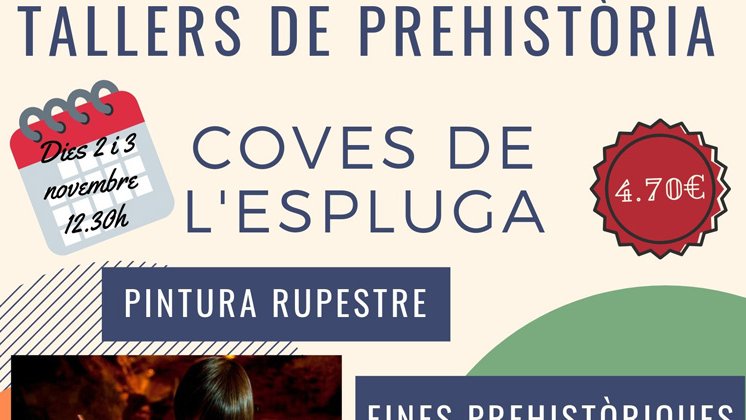 Les Coves de l’Espluga ofereixen tallers de prehistòria per famílies durant el Pont de Tots Sants