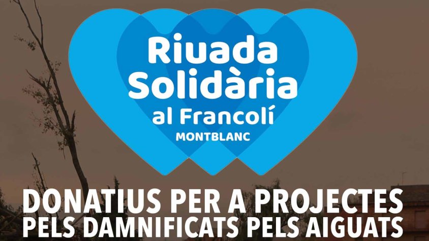 Riuada Solidària de Montblanc ja té obert el seu número de compte