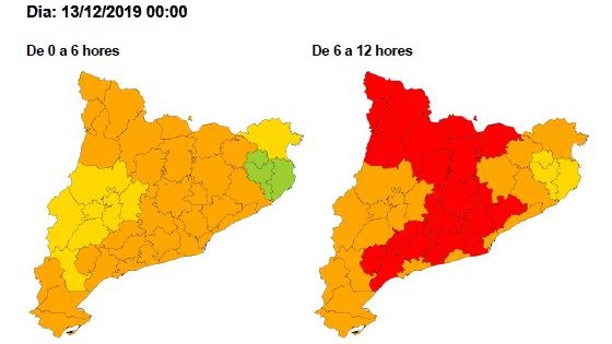 Protecció Civil activa l'alerta del pla VENTCAT per l'episodi de fort vent que afectarà gran part de Catalunya demà