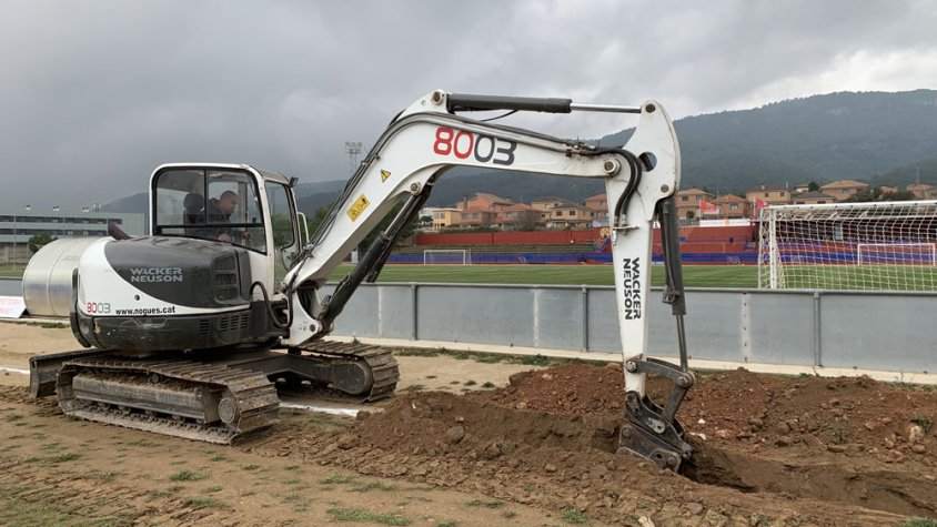 L'Ajuntament realitza obres de millora a la pista d'atletisme municipal