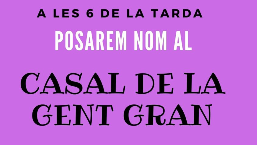 Sarral posarà nom al Casal de la Gent Gran de la localitat
