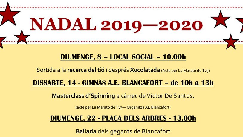 Blancafort continua celebrant les festes nadalenques, amb l'inici dels actes centrals