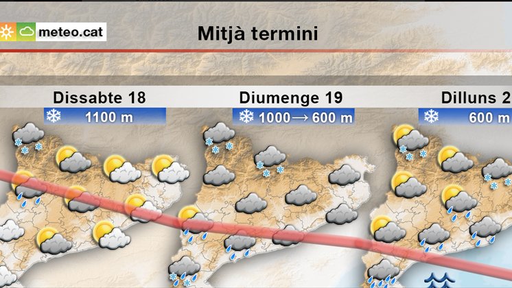 La predicció meteorològica indica una notable baixada de la temperatura