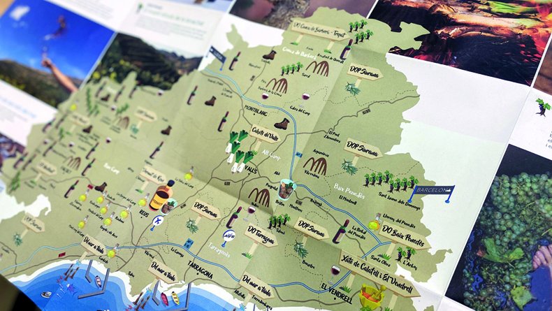 S'edita el primer mapa enogastronòmic de la Costa Daurada