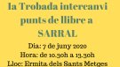 Sarral viurà la seva 1a Trobada d'Intercanvi de Punts de Llibre