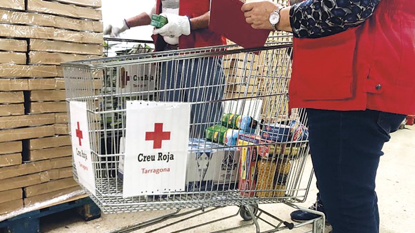 L’any 2019 Creu Roja Tarragona ha repartit un total de 909.385 quilos/litres d’aliments