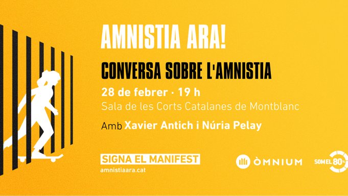 Conversa sobre l’amnistia amb Xavier Antich i Núria Pelay a Montblanc