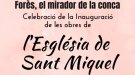 Forès inaugurarà les obres de restauració de l'esglèsia de Sant Miquel i presentarà el llibre sobre la mateixa
