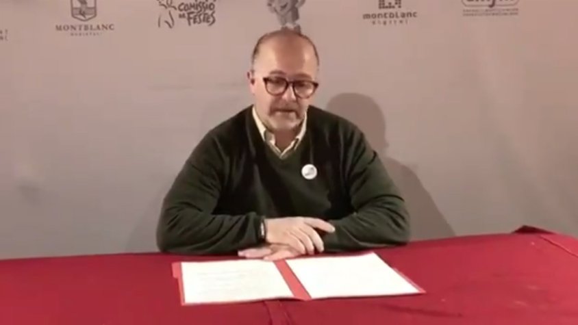 El regidor Santi Porta explica l'estat del Covid-19 a Montblanc a través d'un vídeo