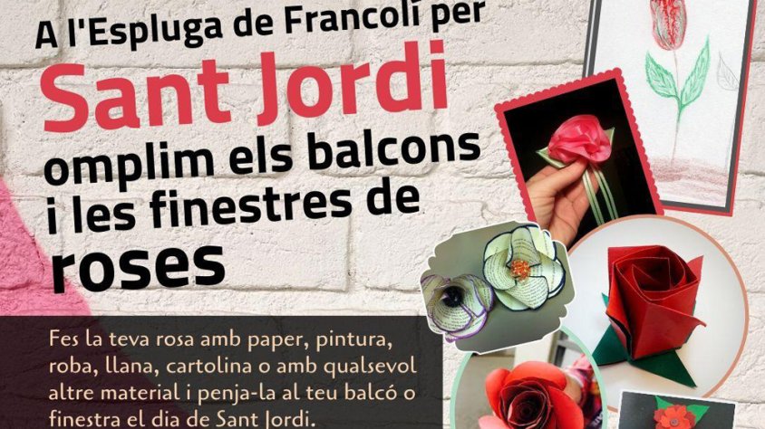 A l’Espluga de Francolí es proposa omplir balcons i finestres de roses el dia 23 d’abril