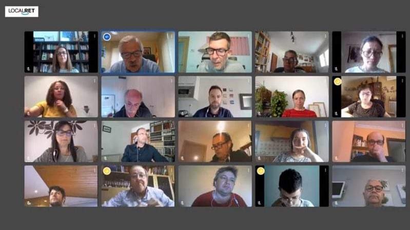 Imatge del ple telemàtic celebrat aquest dilluns 25 de maig