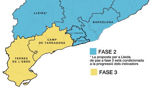 Salut proposa que les regions sanitàries del Camp de Tarragona; Terres de l’Ebre i la de l’Alt Pirineu i Aran avancin a la fase 3
