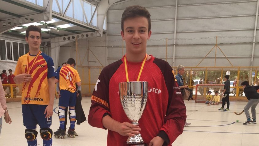 Imatge de Gerard Montes, fa uns anys, amb la secció catalana sub16