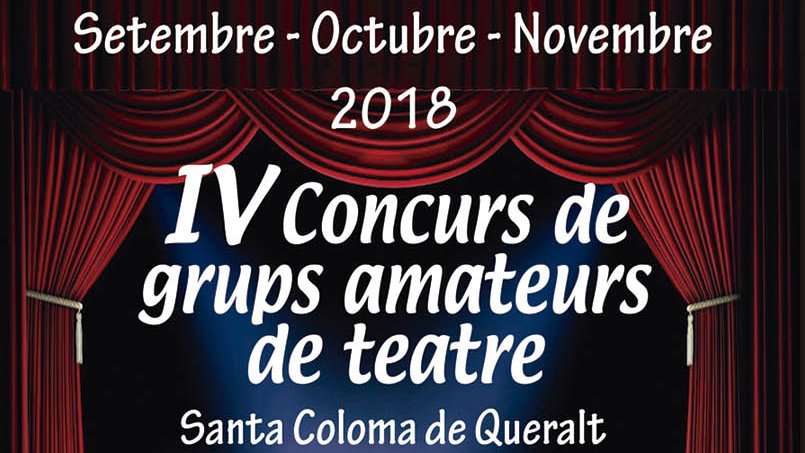 Torna el Concurs de Grups Amateurs de Teatre a Santa Coloma de Queralt