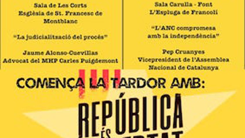 L’ANC Conca de Barberà continua amb el cicle de xerrades República és Llibertat