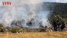 Incendi controlat en una zona prop de cases a l'Espluga de Francolí