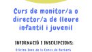 Ja estan obertes les inscripcions al Curs de Monitors/es de Lleure Infantil i Juvenil