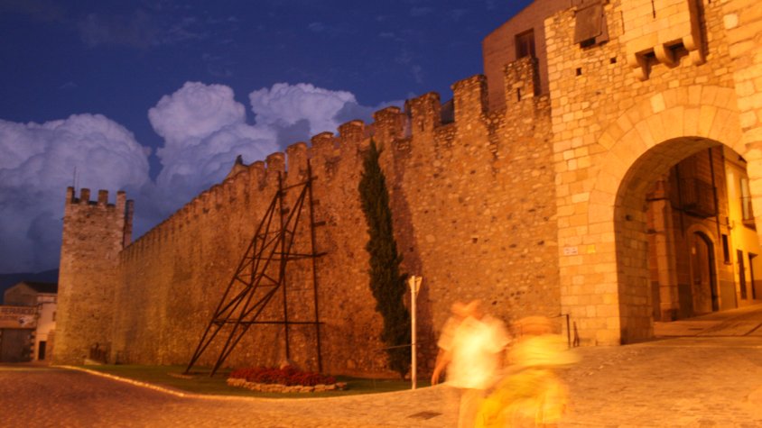 Nous talls de carrers durant el rodatge d'una pel·lícula a Montblanc