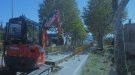 Recta final de les obres que fa Aigües de  Montblanc a la carretera de Lleida 
