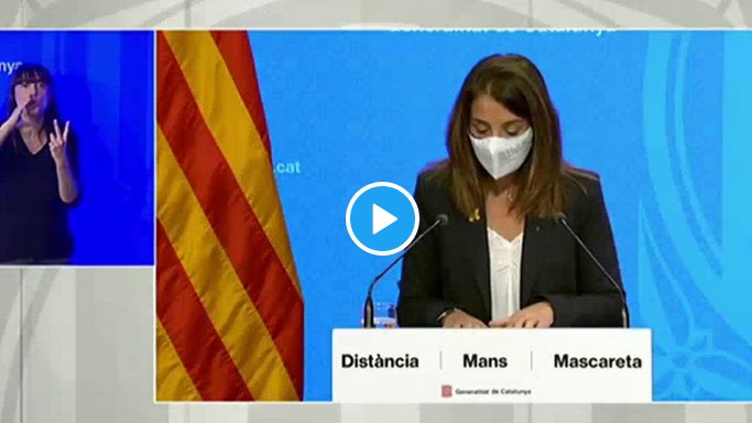 Prorroga el tancament de la restauració i tanca perimetralment Catalunya 