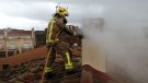 Foc en una xemeneia a Vimbodí i Poblet