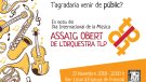  L’Orquestra TLP oferirà un assaig obert al públic en motiu del Dia Internacional de la Música