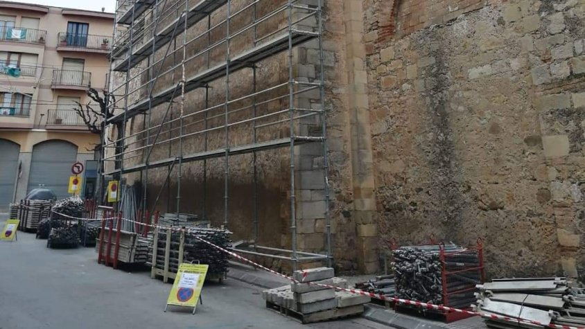 Comencen els treballs d'arranjament de l'església de l'Espluga