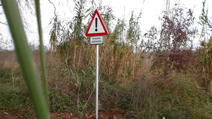 Col·locació de cinc senyals de perill de riuades a Montblanc