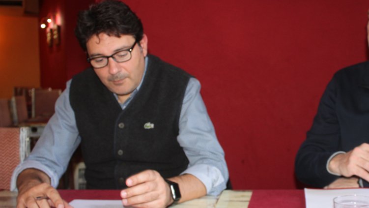 El president del Consell Comarcal explicant el pressupost