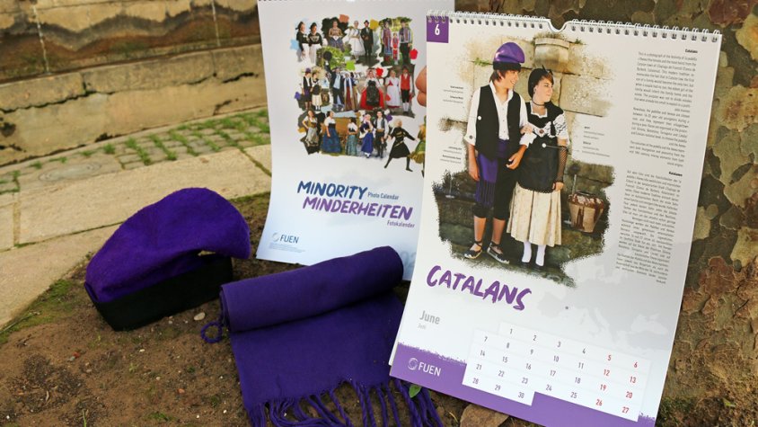 Les pubilles i hereus de l'Espluga representen Catalunya al calendari de les minories culturals d'Europa