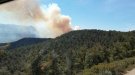 Incendi de vegetació forestal a Senan