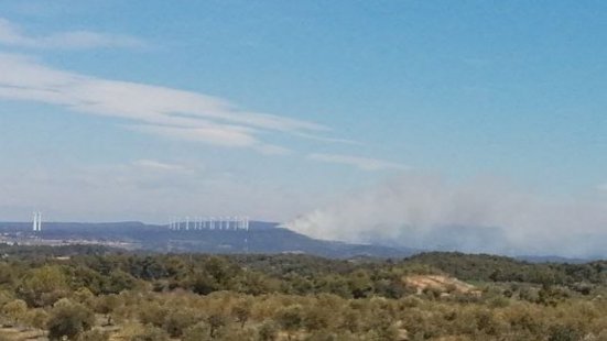 Imatge de l'incendi que hi va haver a Senan