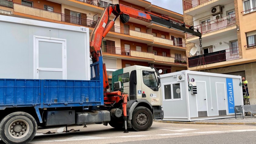 La instal·lació ha començat aquest dijous 8 d'abril amb l'arribada del mòdul