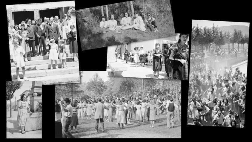 La família Masalles ha col•laborat amb l’Arxiu Comarcal identificant les persones, llocs i dates de totes aquestes fotografies, que són de les dècades de 1940 i 1950