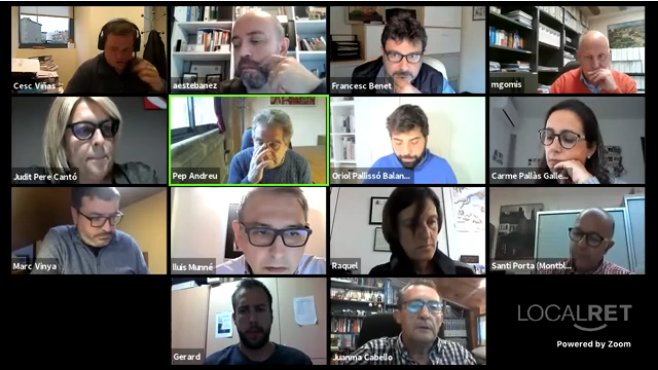 Un moment del plenari telemàtic celebrat dimecres