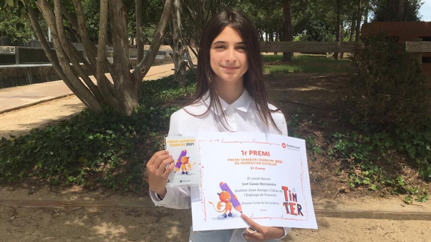 L'alumna espluguina, orgullosa amb el seu premi