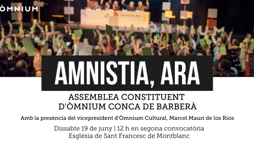 Òmnium Conca de Barberà celebra demà l’Assemblea Constituent per a escollir una junta territorial