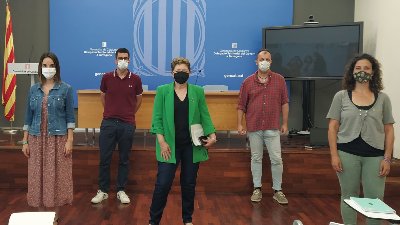 Un moment de la presentació del vídeoclip