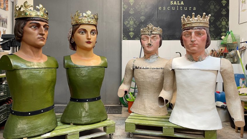 Restauren els Gegants Reis de Vimbodí i Poblet 