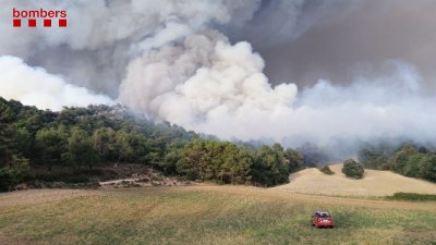Els Bombers de la Generalitat donen per extingit l'incendi forestal de la Conca de Barberà i l'Anoia